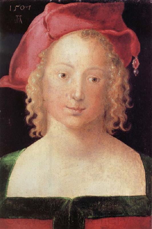Albrecht Durer Young Woman with a Red Beret Norge oil painting art